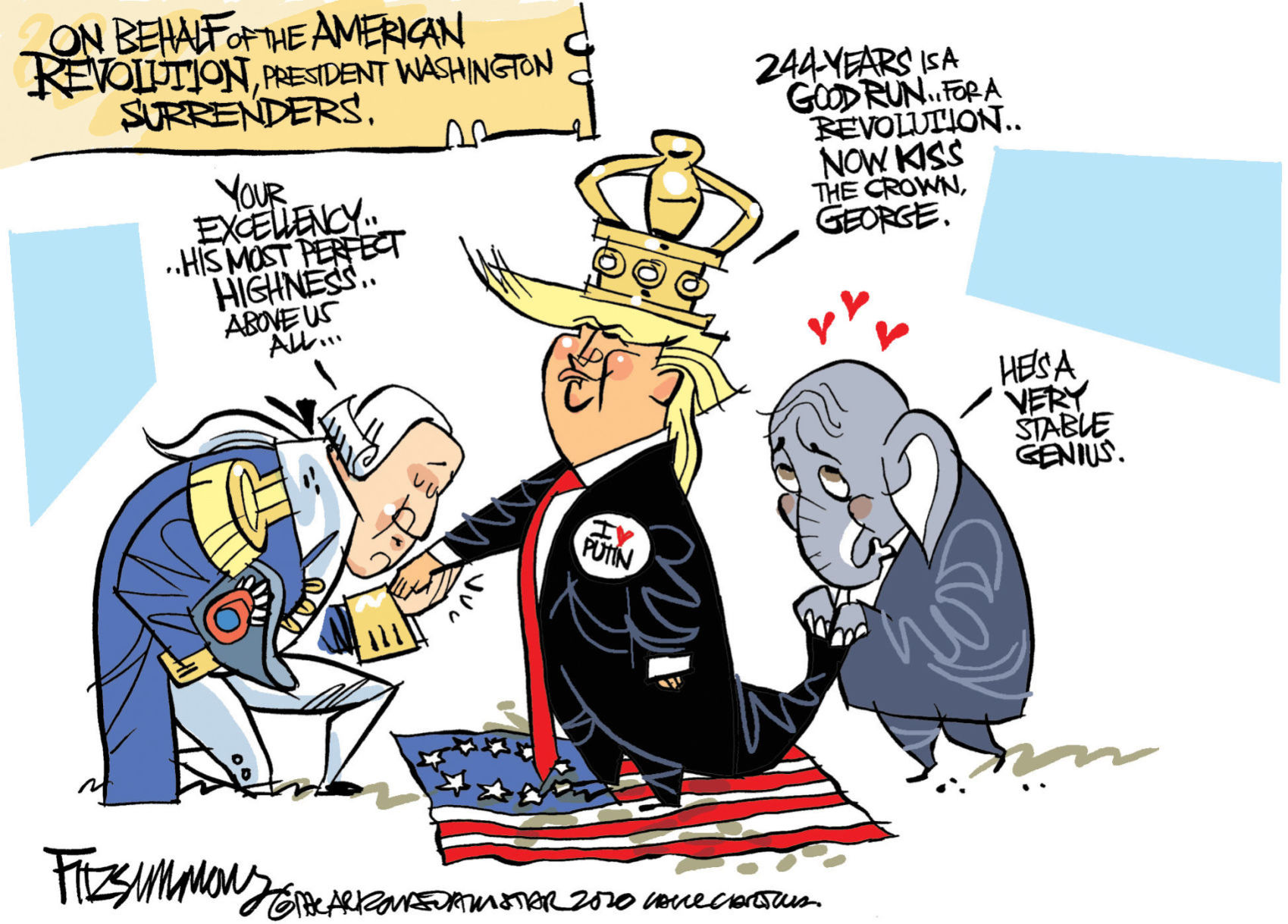 Daily Fitz Cartoon: So long democratic republic